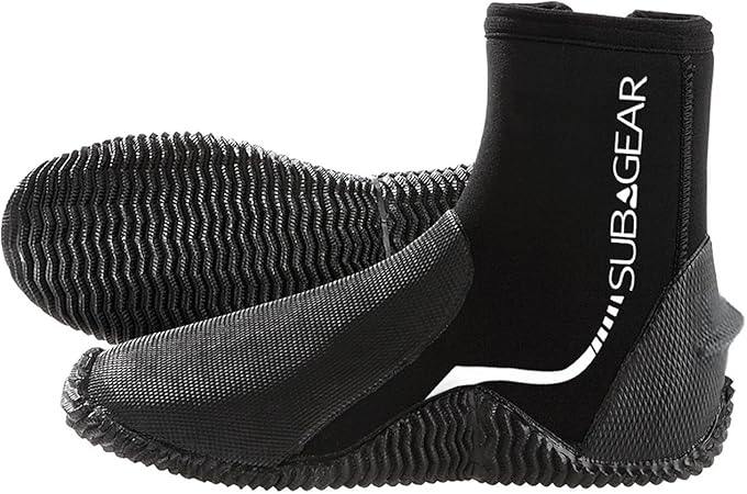 Subgear Comfort Zip Diving Boots Black Size 13 (Final Stock)