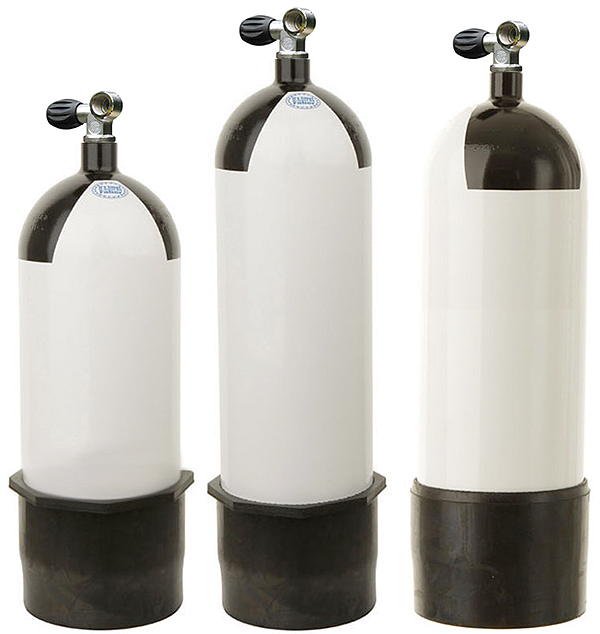 Diving Cylinders 232 bar complete with boot and SanOSub valve - Faber - Aquaholics Dive Centre, Shop and Sea Safari