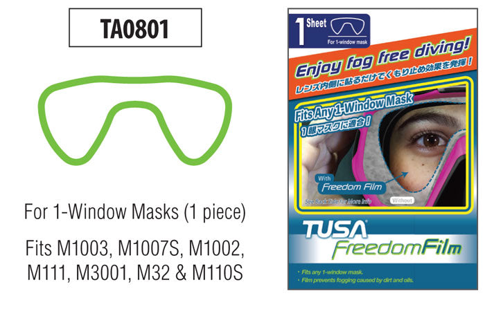 TUSA TA0801 Anti-Fog Film - Single Lens - TUSA - Aquaholics Dive Centre, Shop and Sea Safari