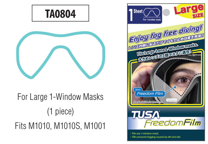 TUSA TA0804 Anti-Fog Film - Single Lens (Large) - Tusa - Aquaholics Dive Centre, Shop and Sea Safari