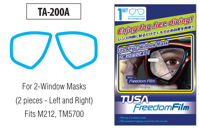 TUSA TA200 Anti-Fog Film - Twin Lens - TUSA - Aquaholics Dive Centre, Shop and Sea Safari
