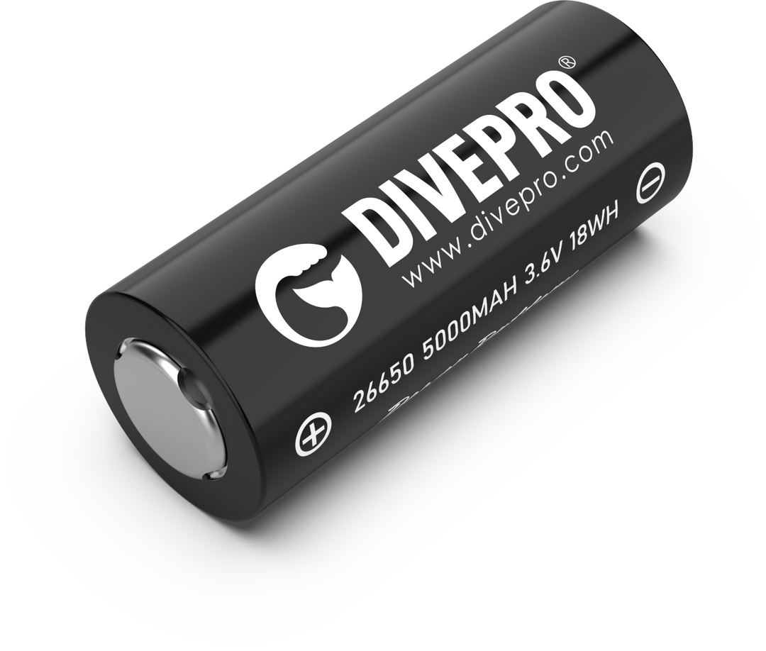 Divepro Power 26650 5500maH battery (Max discharger about 15A) - Aquaholics Dive Centre, Shop and Sea Safari - Aquaholics Dive Centre, Shop and Sea Safari