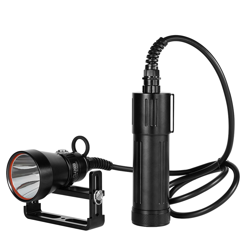 Divepro CL-8 Backmount 4200 Lumen Umbilical Torch with BM Cable - Aquaholics Dive Centre, Shop and Sea Safari - Aquaholics Dive Centre, Shop and Sea Safari