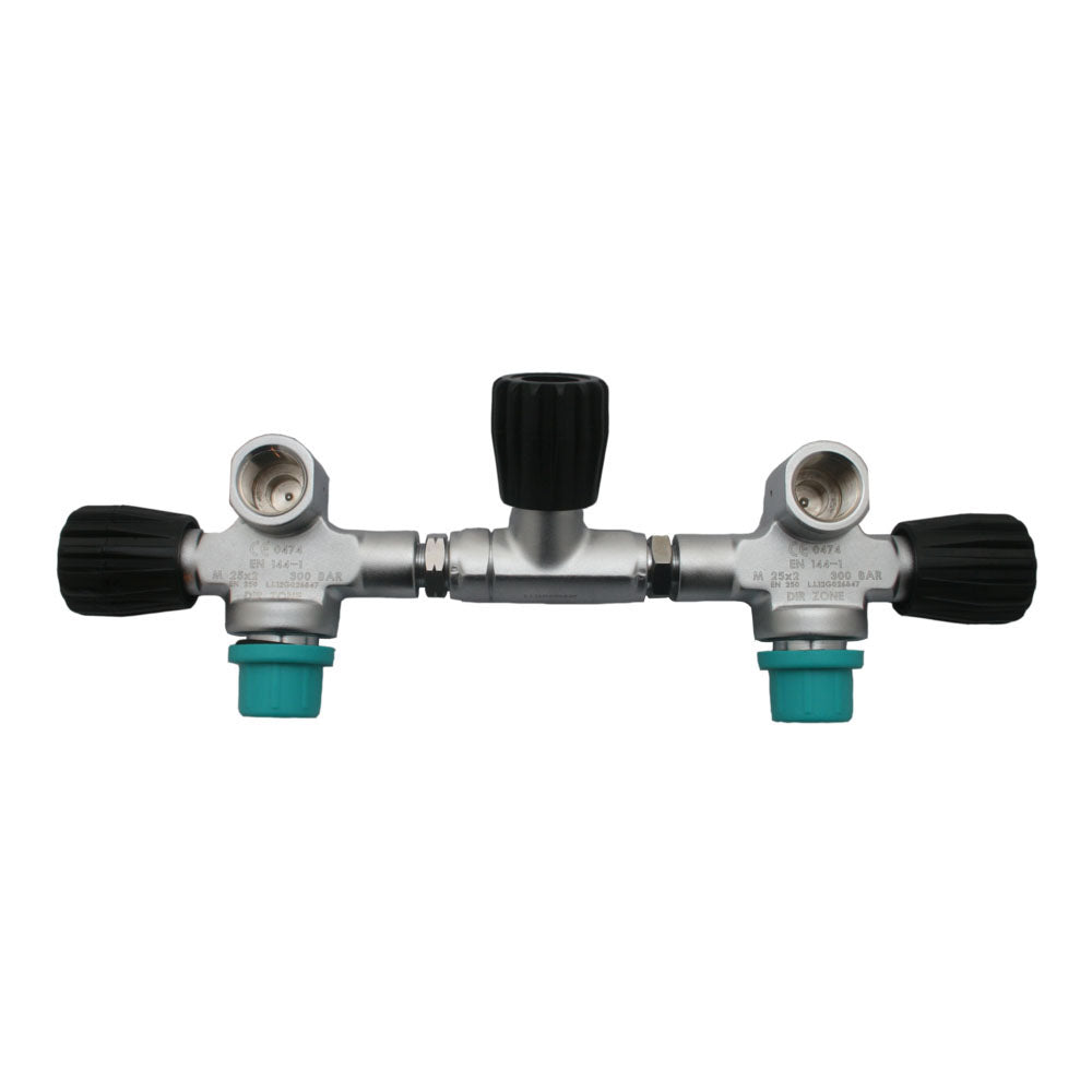 DIRZone Manifold System 300 bar for 171 mm Double Sets complete - Aquaholics Dive Centre, Shop and Sea Safari - Aquaholics Dive Centre, Shop and Sea Safari