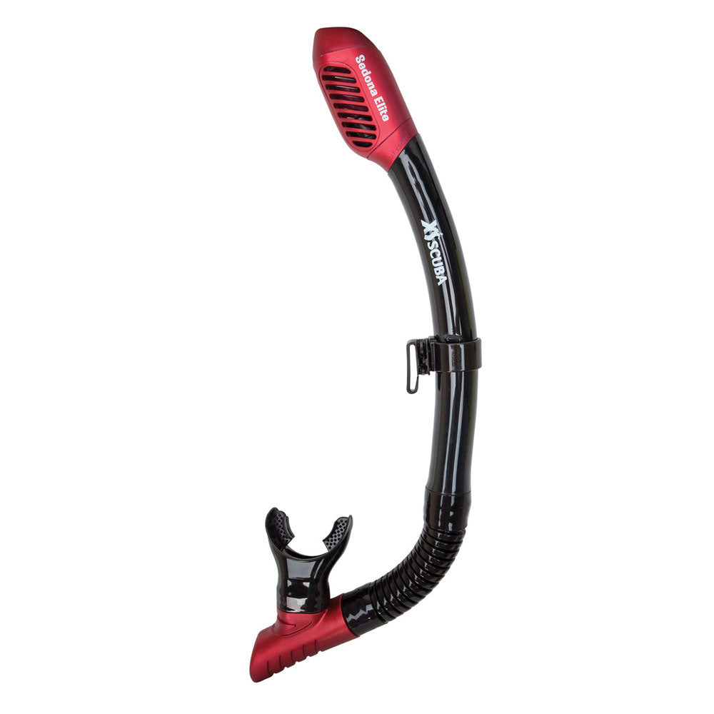 XS Scuba Sedona Elite Dry Snorkel - Fire Red