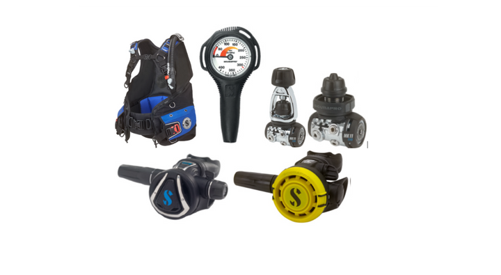 Scubapro Glide BCD + MK11/c370 w/ octo + Compact Pressure gauge Bundle