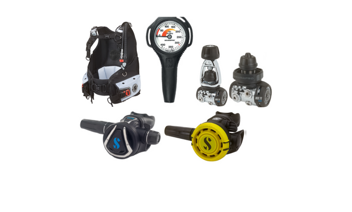 Scubapro Bella BCD + MK11/c370 w/ octo + Compact Pressure gauge Bundle