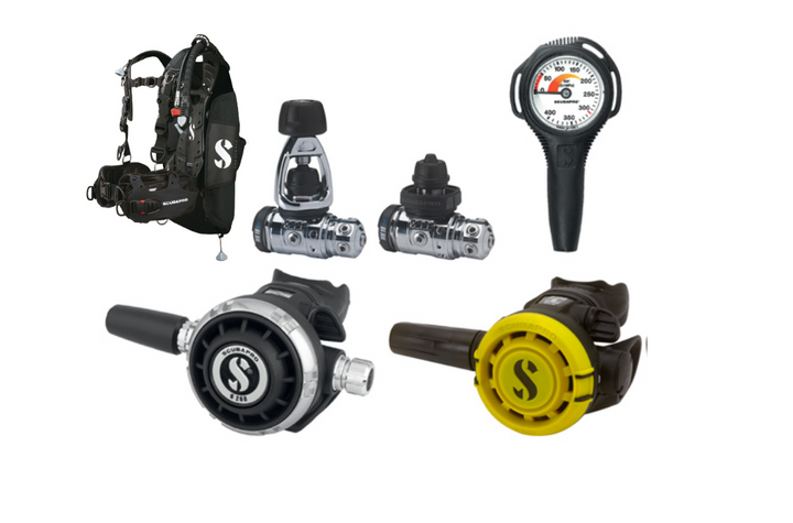 Scubapro Hydros Pro + Mk19/G260 w/ Octo + Compact Pressure Gauge