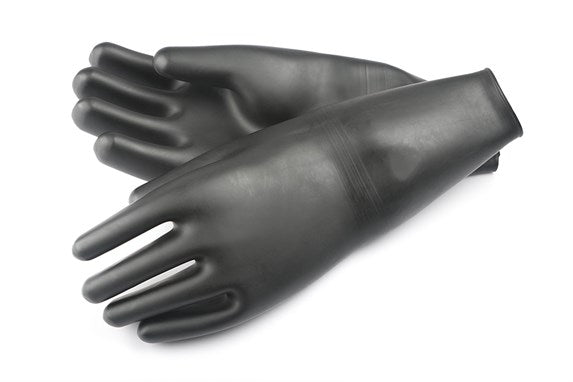 SiTech Five-finger glove, latex, with wrist cuff - XL - pair