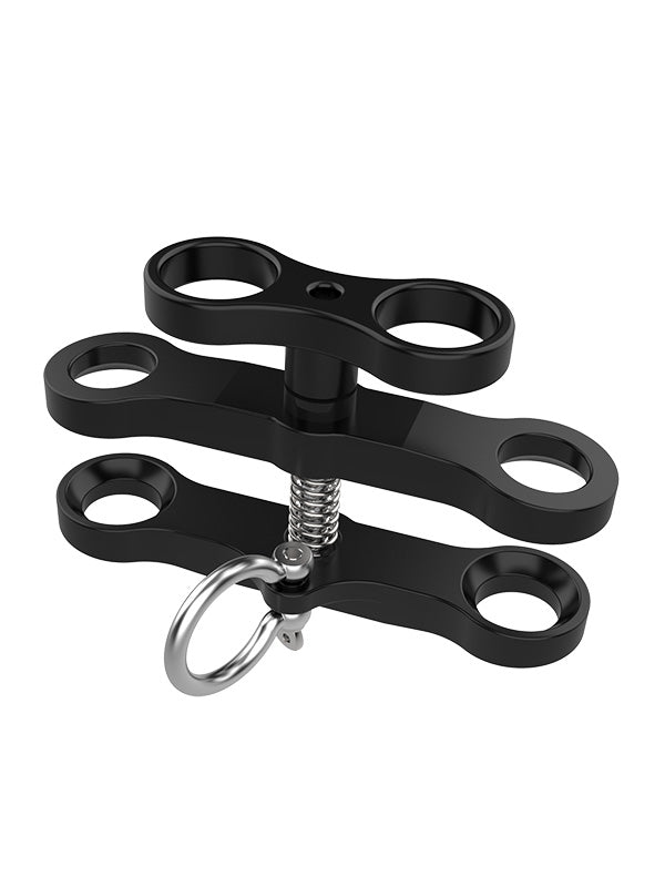 Divepro Double Butterfly Clamp - Extra Long with Shackle - Aquaholics Dive Centre, Shop and Sea Safari - Aquaholics Dive Centre, Shop and Sea Safari