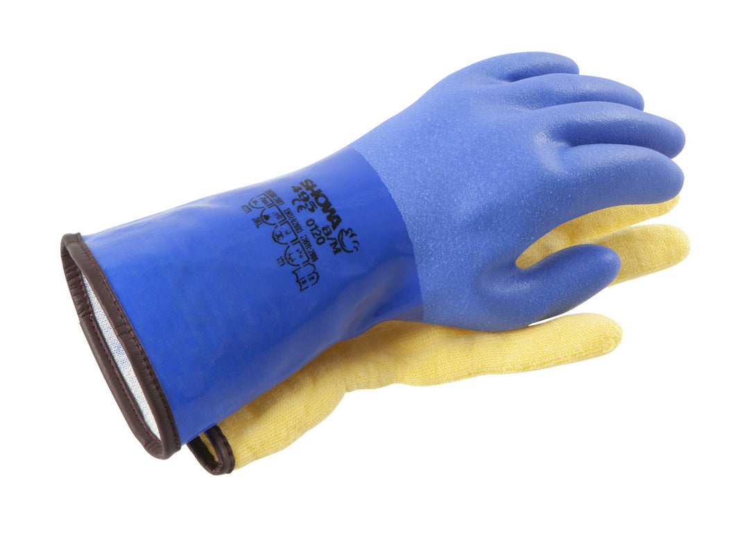 Blue dry gloves with liner